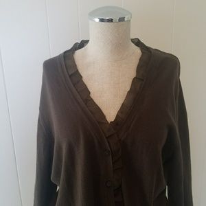 Cute ruffle detail cardigan